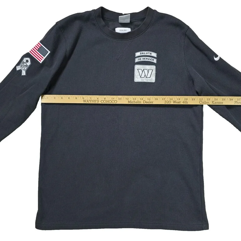 Nike Gray Thermal Salute To Service Washington Commanders NFL Mens L Staff Worn